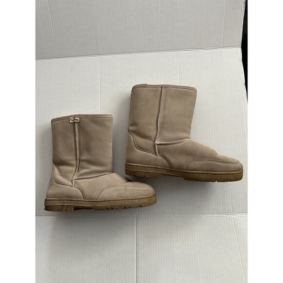 Bearpaw Genuine Suede Mid-Calf Boots Sheepskin Lining Iced Coffee 11 M main image 10